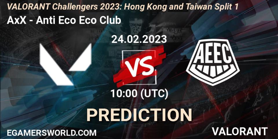 AxX contre Anti Eco Eco Club : prédiction de match. 24.02.23. VALORANT, VALORANT Challengers 2023: Hong Kong and Taiwan Split 1