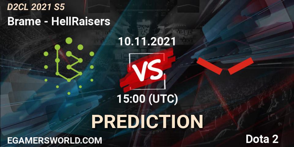 Brame contre HellRaisers : prédiction de match. 10.11.21. Dota 2, Dota 2 Champions League 2021 Season 5
