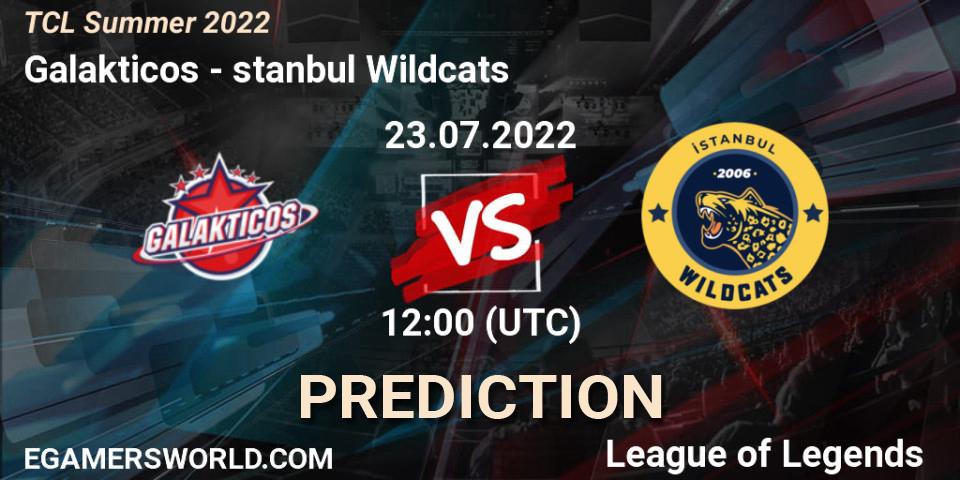 Galakticos contre İstanbul Wildcats : prédiction de match. 23.07.2022 at 12:00. LoL, TCL Summer 2022
