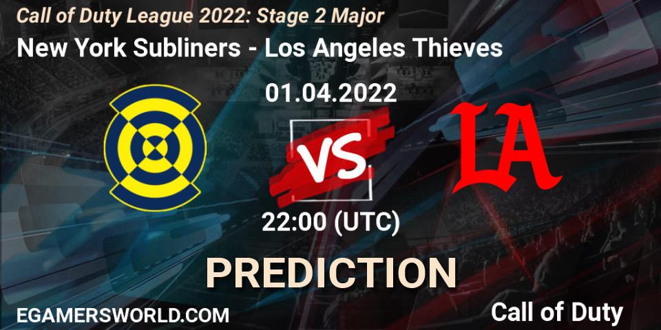 New York Subliners contre Los Angeles Thieves : prédiction de match. 01.04.22. Call of Duty, Call of Duty League 2022: Stage 2 Major