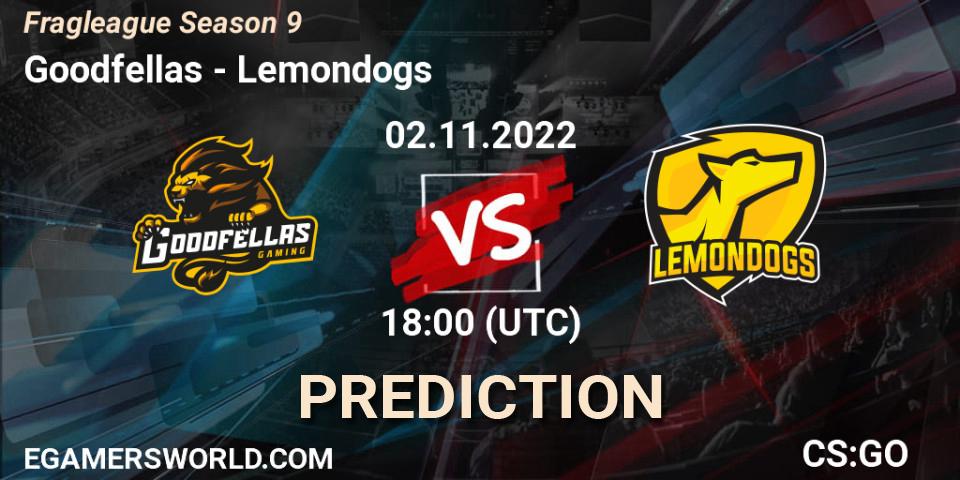 Goodfellas contre Lemondogs : prédiction de match. 02.11.22. CS2 (CS:GO), Fragleague Season 9