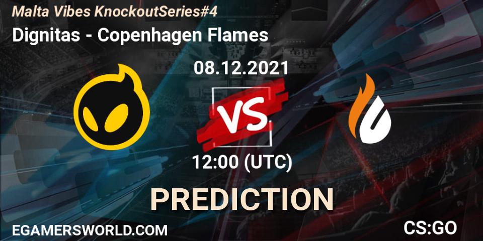 Dignitas contre Copenhagen Flames : prédiction de match. 08.12.2021 at 12:00. Counter-Strike (CS2), Malta Vibes Knockout Series #4