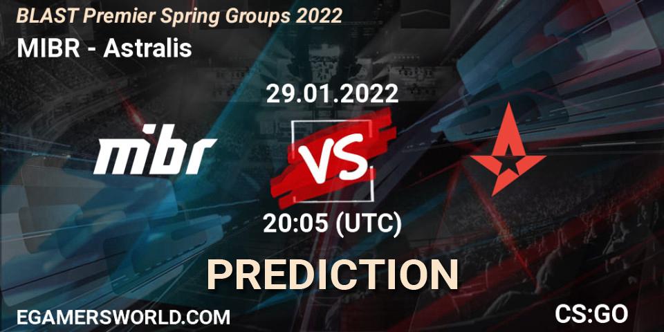 MIBR contre Astralis : prédiction de match. 29.01.22. CS2 (CS:GO), BLAST Premier Spring Groups 2022