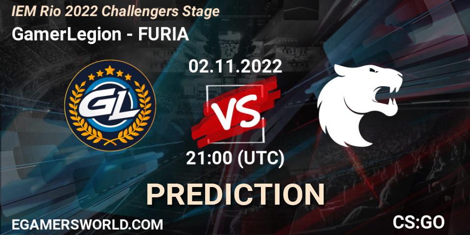 GamerLegion contre FURIA : prédiction de match. 02.11.22. CS2 (CS:GO), IEM Rio 2022 Challengers Stage