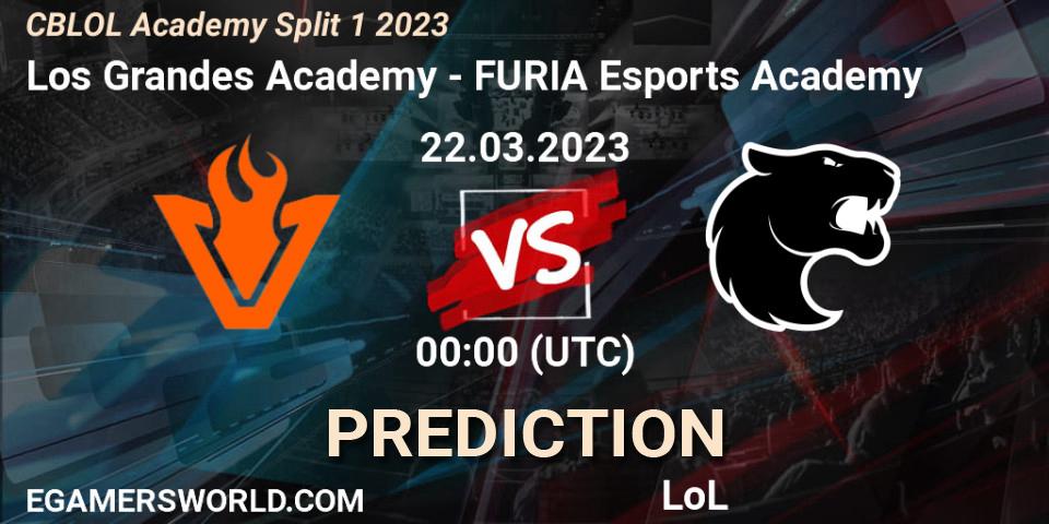 Los Grandes Academy contre FURIA Esports Academy : prédiction de match. 22.03.23. LoL, CBLOL Academy Split 1 2023