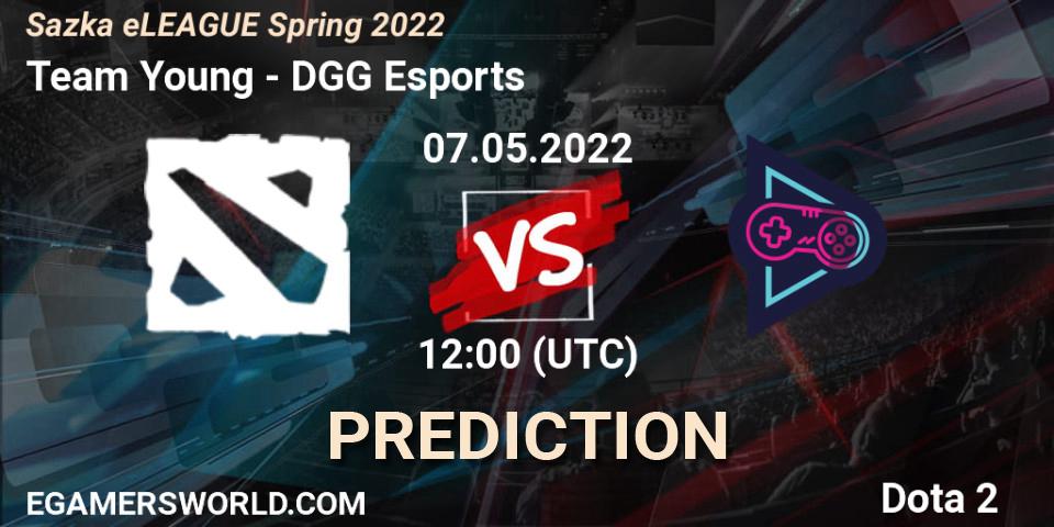 Team Young contre DGG Esports : prédiction de match. 07.05.2022 at 12:00. Dota 2, Sazka eLEAGUE Spring 2022