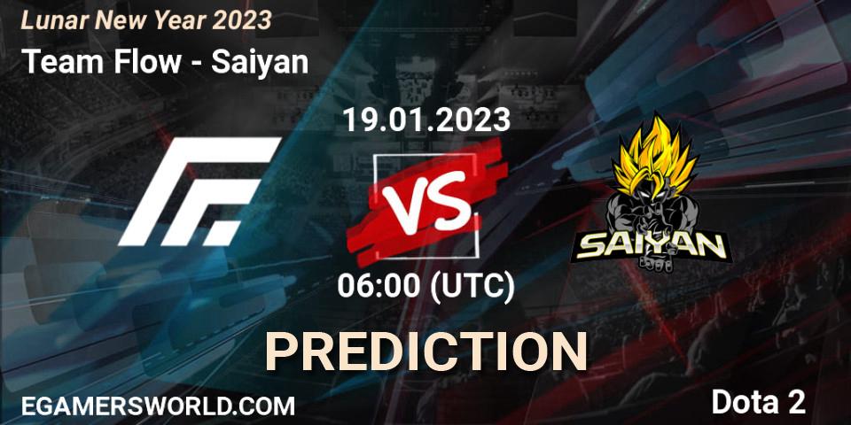 Team Flow contre Saiyan : prédiction de match. 19.01.2023 at 06:09. Dota 2, Lunar New Year 2023