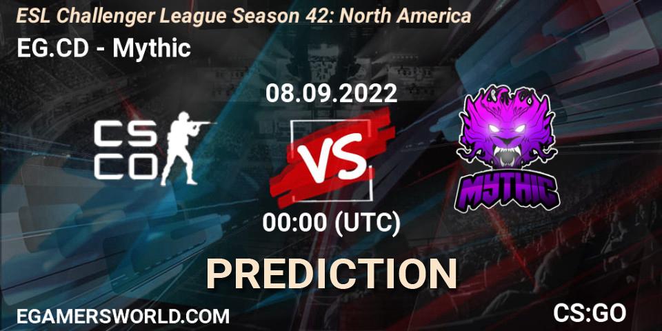 Evil Geniuses Black contre Mythic : prédiction de match. 27.09.2022 at 00:30. Counter-Strike (CS2), ESL Challenger League Season 42: North America