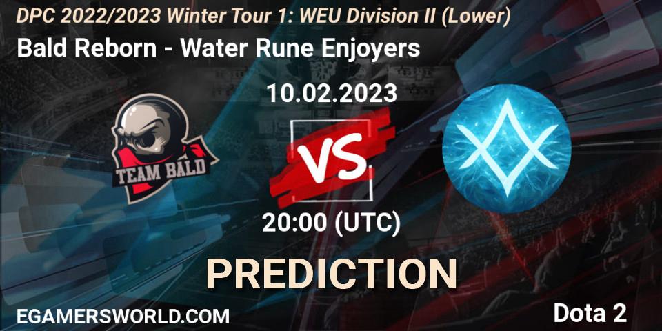 Bald Reborn contre Water Rune Enjoyers : prédiction de match. 10.02.23. Dota 2, DPC 2022/2023 Winter Tour 1: WEU Division II (Lower)