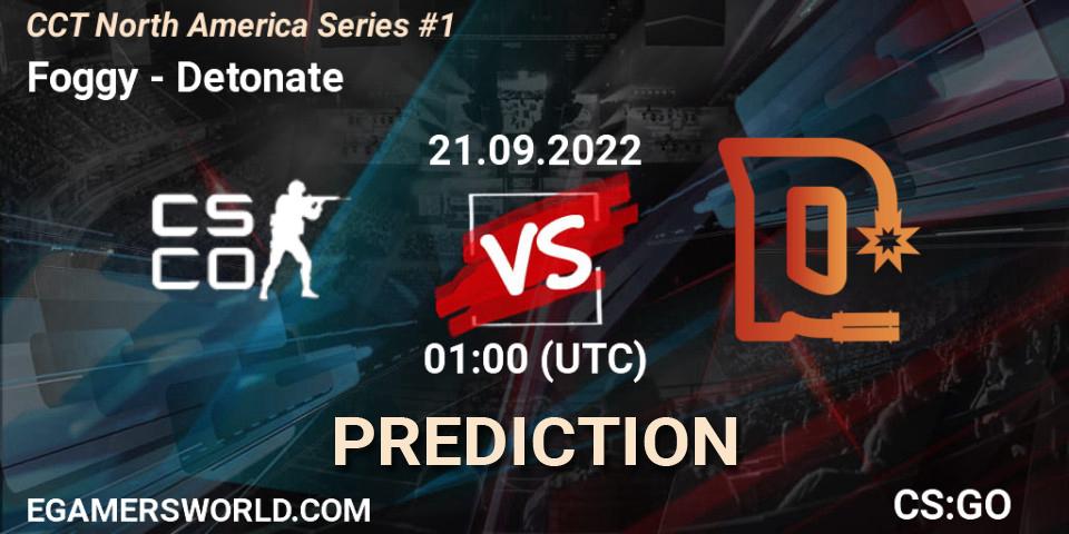 Foggy contre Detonate : prédiction de match. 21.09.2022 at 01:00. Counter-Strike (CS2), CCT North America Series #1