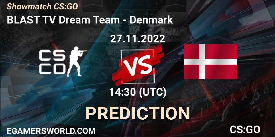 BLAST TV Dream Team contre Denmark : prédiction de match. 27.11.22. CS2 (CS:GO), Showmatch CS:GO