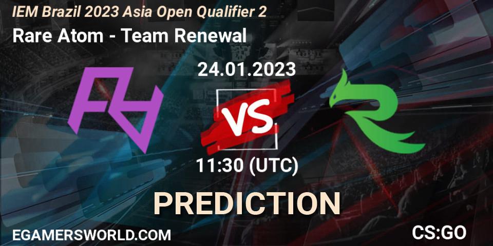 Rare Atom contre Team Renewal : prédiction de match. 24.01.2023 at 11:30. Counter-Strike (CS2), IEM Brazil Rio 2023 Asia Open Qualifier 2