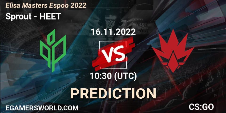 Sprout contre HEET : prédiction de match. 16.11.22. CS2 (CS:GO), Elisa Masters Espoo 2022
