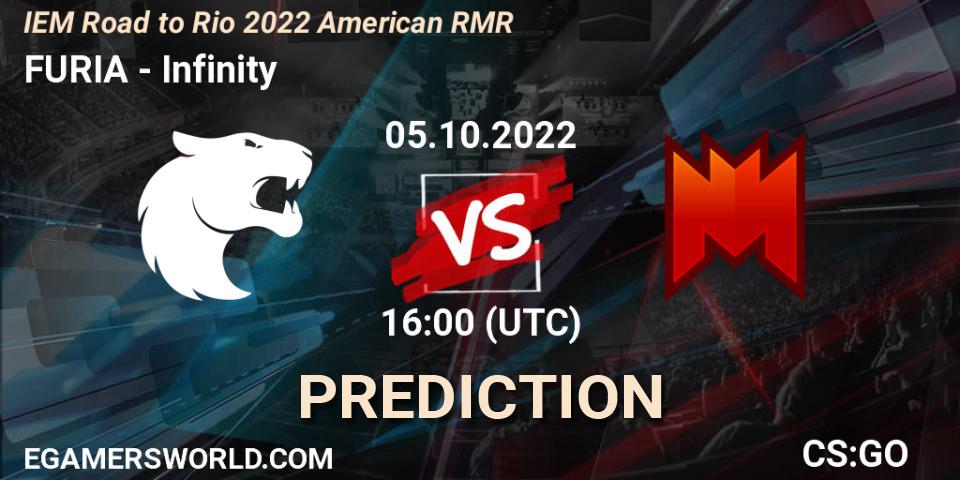 FURIA contre Infinity : prédiction de match. 05.10.22. CS2 (CS:GO), IEM Road to Rio 2022 American RMR
