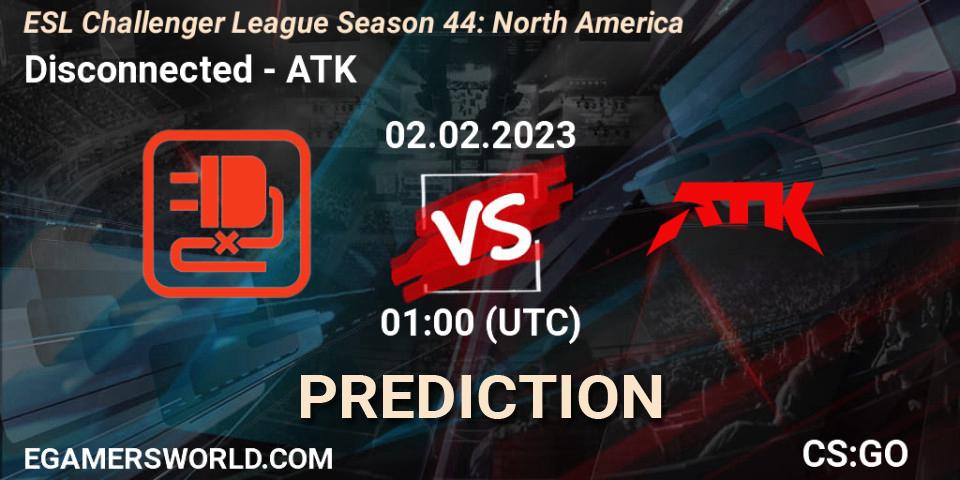 Disconnected contre ATK : prédiction de match. 24.02.23. CS2 (CS:GO), ESL Challenger League Season 44: North America