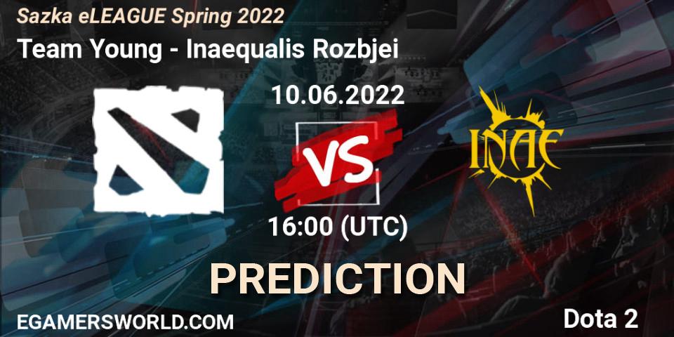 Team Young contre Inaequalis Rozbíječi : prédiction de match. 10.06.22. Dota 2, Sazka eLEAGUE Spring 2022