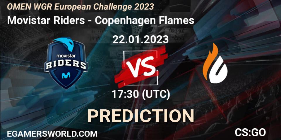Movistar Riders contre Copenhagen Flames : prédiction de match. 22.01.23. CS2 (CS:GO), OMEN WGR European Challenge 2023