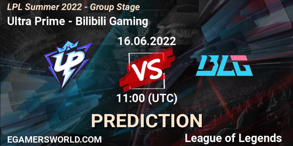 Ultra Prime contre Bilibili Gaming : prédiction de match. 16.06.2022 at 11:50. LoL, LPL Summer 2022 - Group Stage