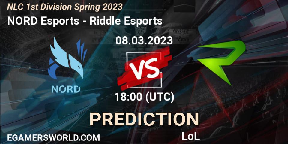 NORD Esports contre Riddle Esports : prédiction de match. 14.02.2023 at 17:00. LoL, NLC 1st Division Spring 2023