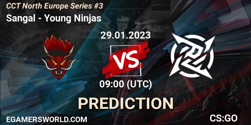 Sangal contre Young Ninjas : prédiction de match. 29.01.2023 at 09:00. Counter-Strike (CS2), CCT North Europe Series #3