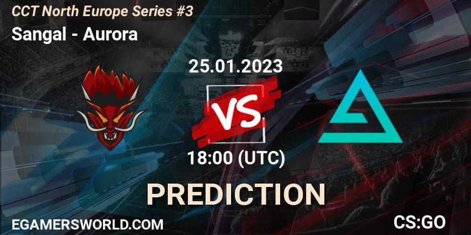 Sangal contre Aurora : prédiction de match. 25.01.2023 at 18:30. Counter-Strike (CS2), CCT North Europe Series #3