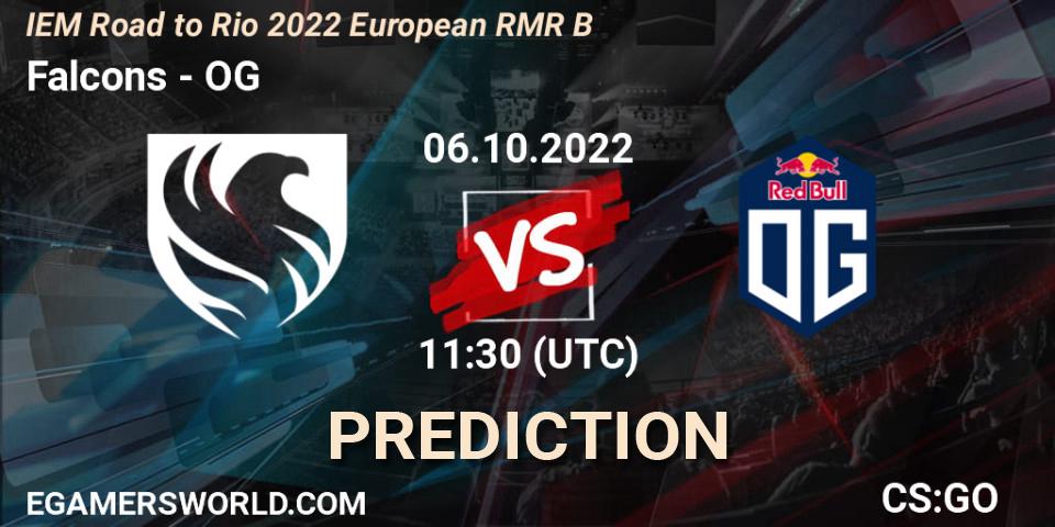 Falcons contre OG : prédiction de match. 06.10.22. CS2 (CS:GO), IEM Road to Rio 2022 European RMR B