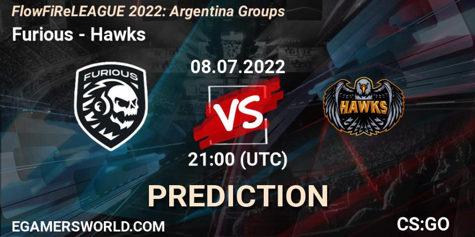 Furious contre Hawks : prédiction de match. 08.07.22. CS2 (CS:GO), FlowFiReLEAGUE 2022: Argentina Groups