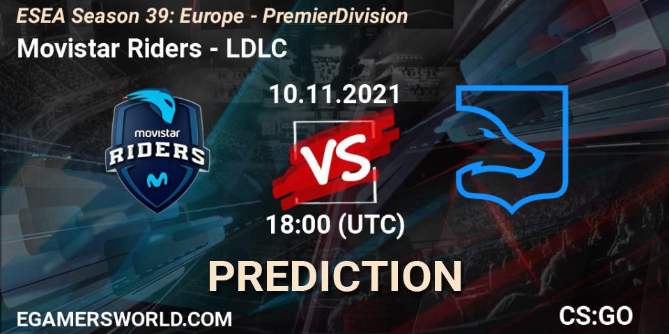 Movistar Riders contre LDLC : prédiction de match. 01.12.21. CS2 (CS:GO), ESEA Season 39: Europe - Premier Division