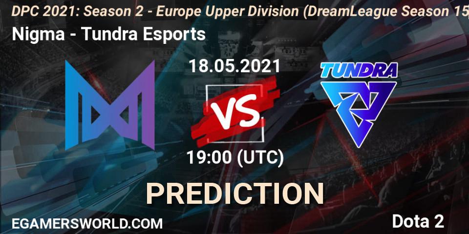 Nigma contre Tundra Esports : prédiction de match. 18.05.2021 at 19:47. Dota 2, DPC 2021: Season 2 - Europe Upper Division (DreamLeague Season 15)