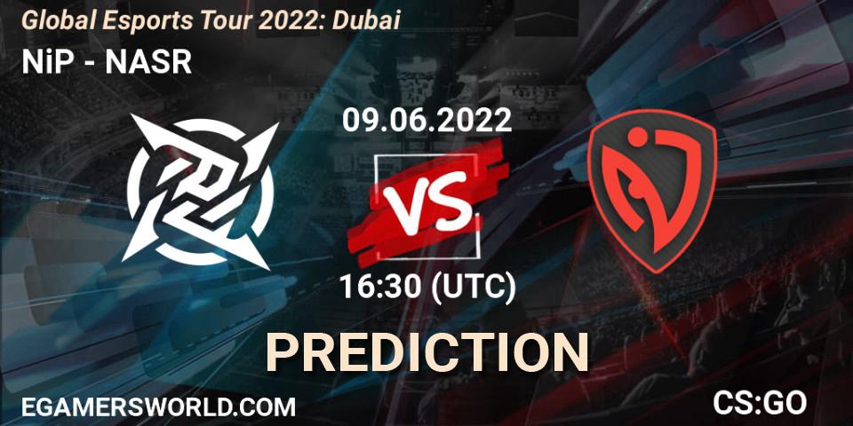 NiP contre NASR : prédiction de match. 09.06.2022 at 17:40. Counter-Strike (CS2), Global Esports Tour 2022: Dubai