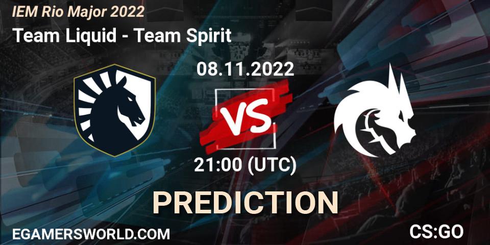Team Liquid contre Team Spirit : prédiction de match. 08.11.22. CS2 (CS:GO), IEM Rio Major 2022