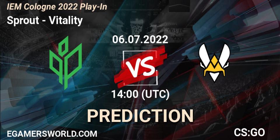 Sprout contre Vitality : prédiction de match. 06.07.2022 at 14:00. Counter-Strike (CS2), IEM Cologne 2022 Play-In