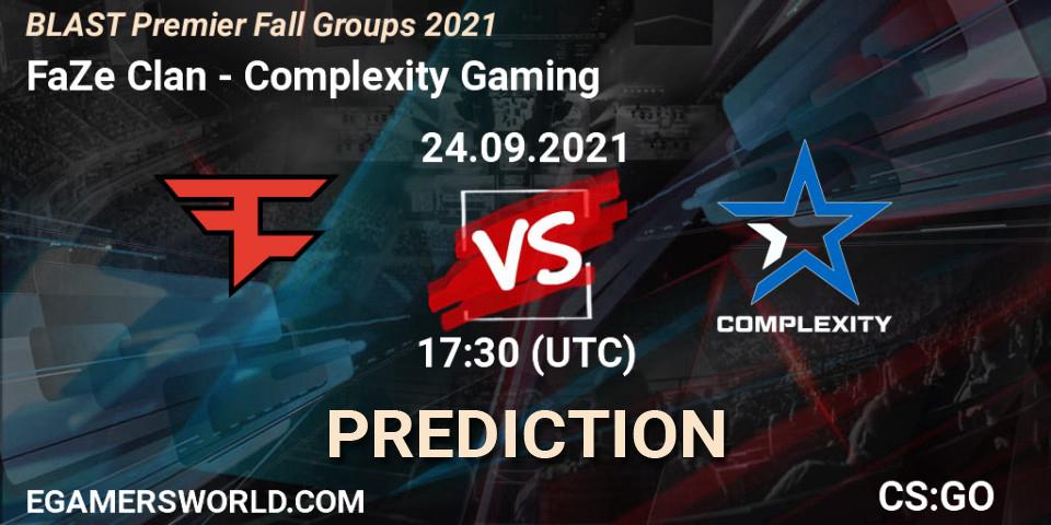 FaZe Clan contre Complexity Gaming : prédiction de match. 24.09.2021 at 18:30. Counter-Strike (CS2), BLAST Premier Fall Groups 2021