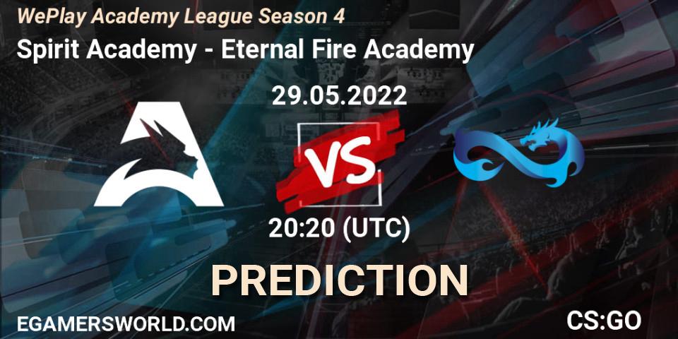 Spirit Academy contre Eternal Fire Academy : prédiction de match. 29.05.22. CS2 (CS:GO), WePlay Academy League Season 4