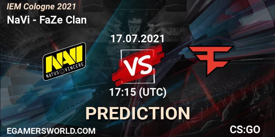 NaVi contre FaZe Clan : prédiction de match. 17.07.2021 at 18:30. Counter-Strike (CS2), IEM Cologne 2021