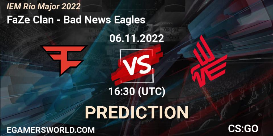 FaZe Clan contre Bad News Eagles : prédiction de match. 06.11.22. CS2 (CS:GO), IEM Rio Major 2022