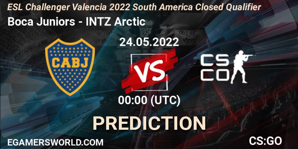 Boca Juniors contre INTZ Arctic : prédiction de match. 24.05.2022 at 00:00. Counter-Strike (CS2), ESL Challenger Valencia 2022 South America Closed Qualifier