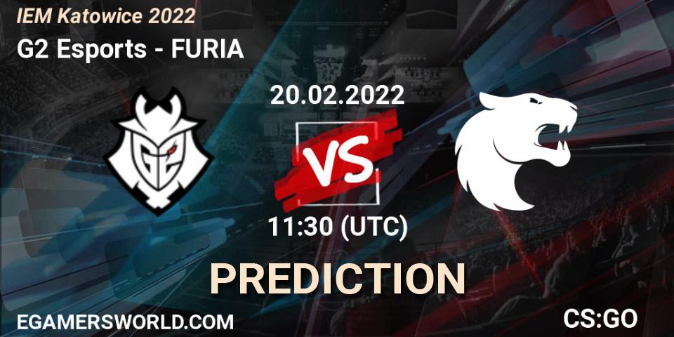 G2 Esports contre FURIA : prédiction de match. 20.02.2022 at 11:30. Counter-Strike (CS2), IEM Katowice 2022