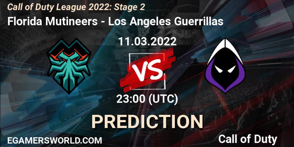 Florida Mutineers contre Los Angeles Guerrillas : prédiction de match. 11.03.2022 at 23:00. Call of Duty, Call of Duty League 2022: Stage 2