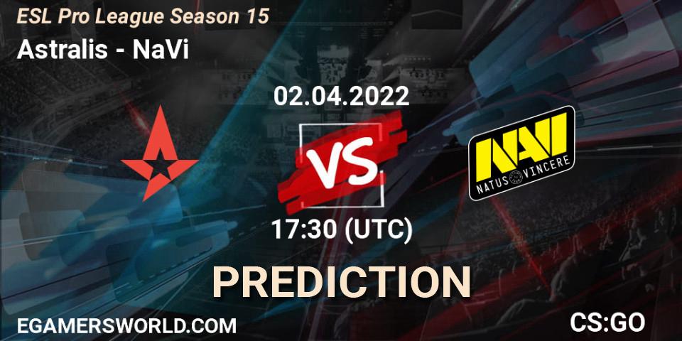 Astralis contre NaVi : prédiction de match. 02.04.22. CS2 (CS:GO), ESL Pro League Season 15