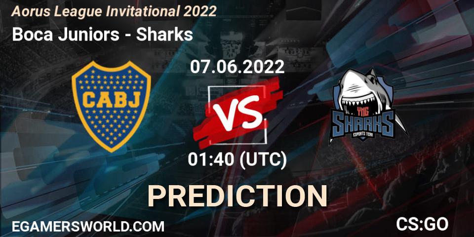 Boca Juniors contre Sharks : prédiction de match. 07.06.2022 at 01:30. Counter-Strike (CS2), Aorus League Invitational 2022