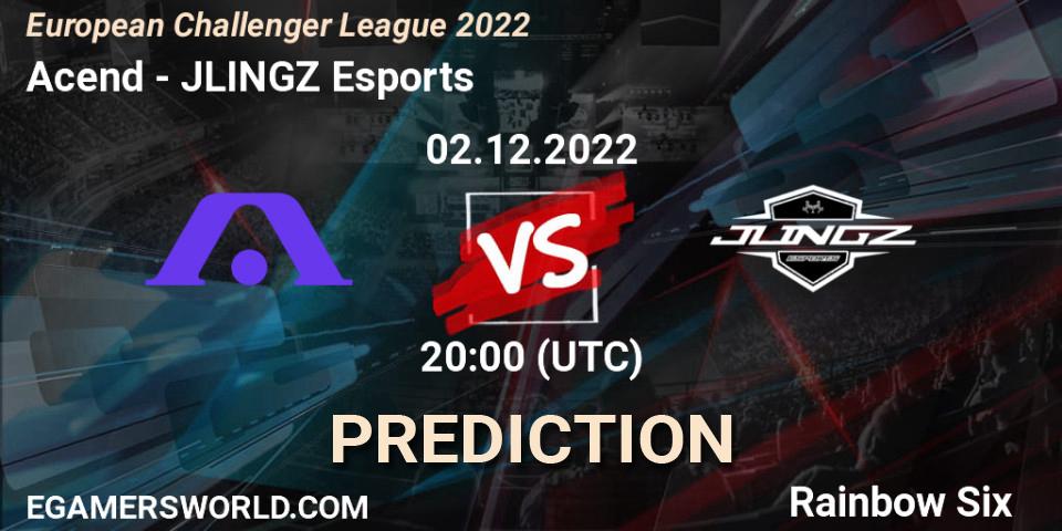 Acend contre JLINGZ Esports : prédiction de match. 02.12.22. Rainbow Six, European Challenger League 2022