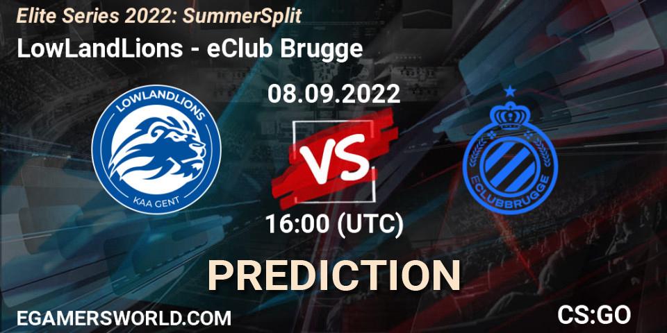 LowLandLions contre eClub Brugge : prédiction de match. 08.09.2022 at 16:00. Counter-Strike (CS2), Elite Series 2022: Summer Split