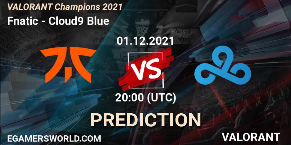 Fnatic contre Cloud9 Blue : prédiction de match. 01.12.21. VALORANT, VALORANT Champions 2021