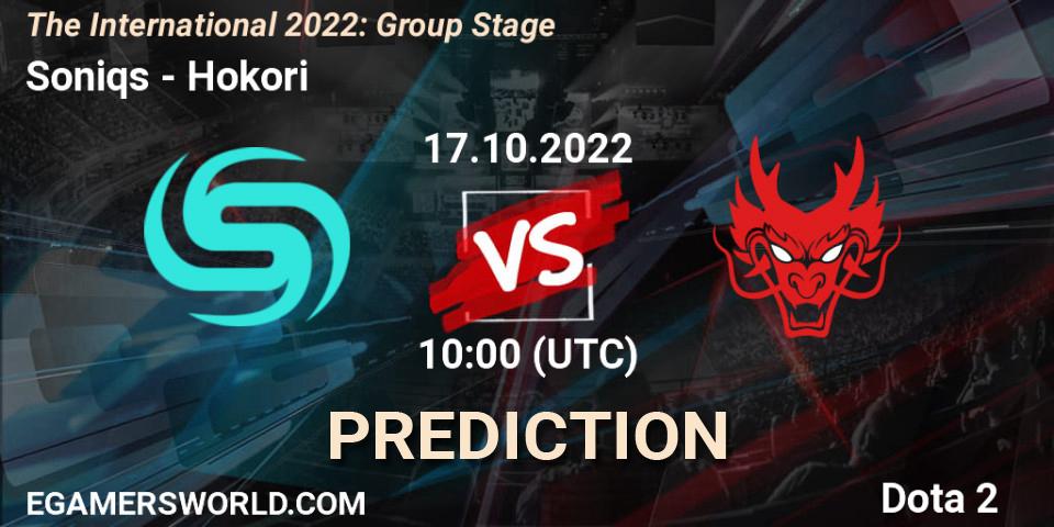 Soniqs contre Hokori : prédiction de match. 17.10.2022 at 11:23. Dota 2, The International 2022: Group Stage