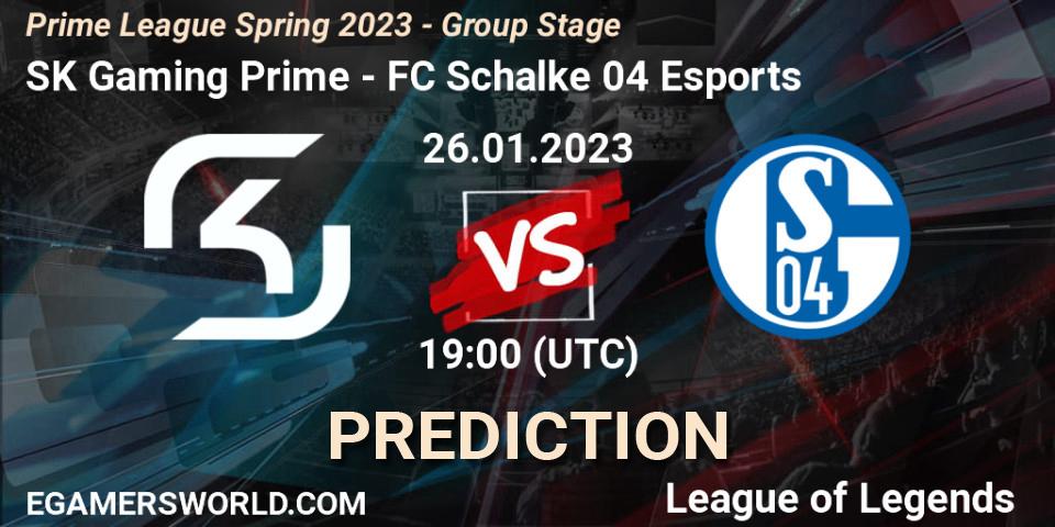 SK Gaming Prime contre FC Schalke 04 Esports : prédiction de match. 26.01.23. LoL, Prime League Spring 2023 - Group Stage