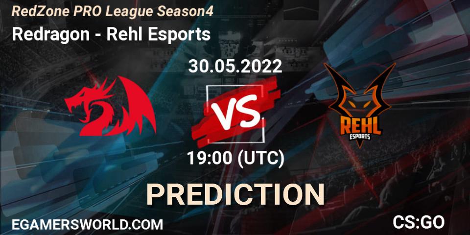 Redragon contre Rehl Esports : prédiction de match. 30.05.2022 at 19:00. Counter-Strike (CS2), RedZone PRO League Season 4