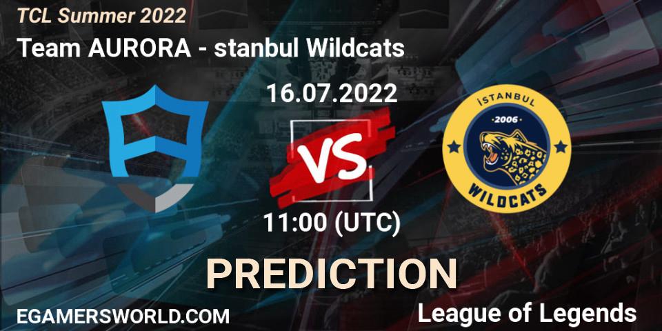 Team AURORA contre İstanbul Wildcats : prédiction de match. 16.07.22. LoL, TCL Summer 2022