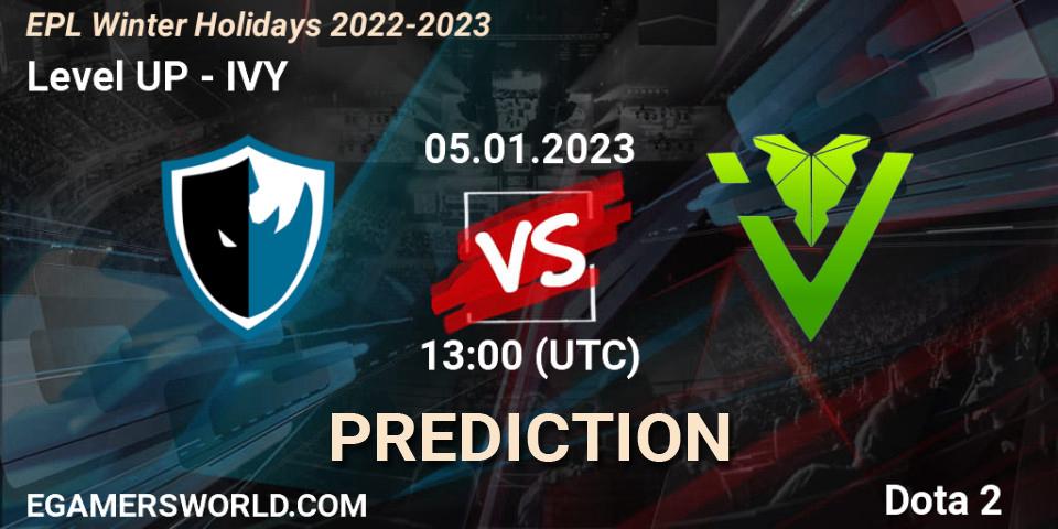 Level UP contre IVY : prédiction de match. 05.01.23. Dota 2, EPL Winter Holidays 2022-2023