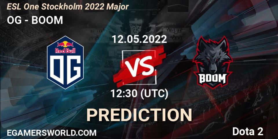 OG contre BOOM : prédiction de match. 12.05.22. Dota 2, ESL One Stockholm 2022 Major